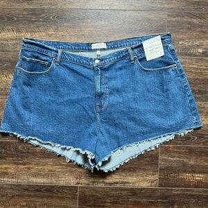 NWT Abercrombie & Fitch Jean Shorts High Rise Size 36 22W